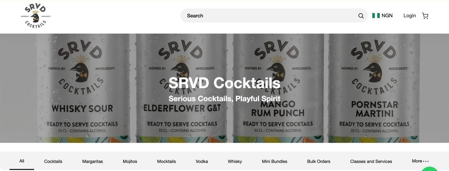SRVD Cocktails online: Serious Cocktails, Playful Spirit