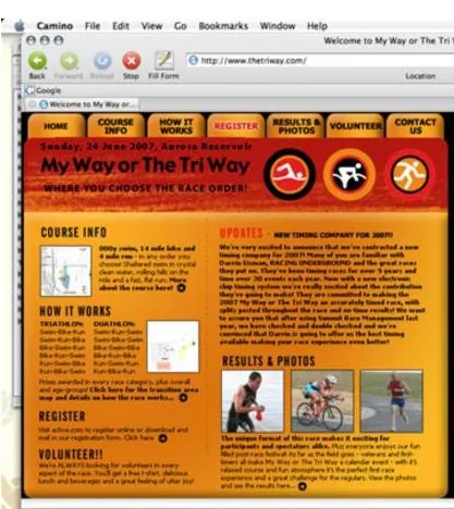 The original race website